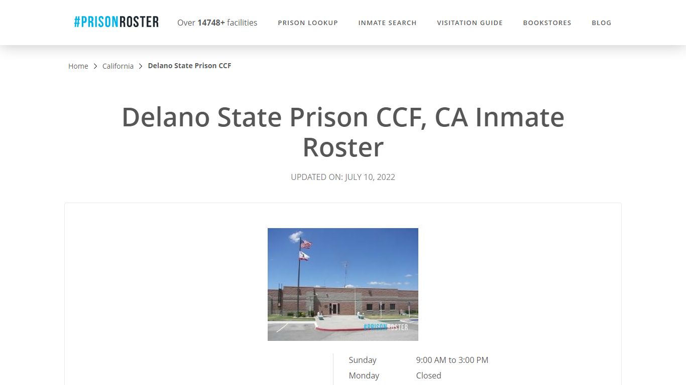 Delano State Prison CCF, CA Inmate Roster - Prisonroster